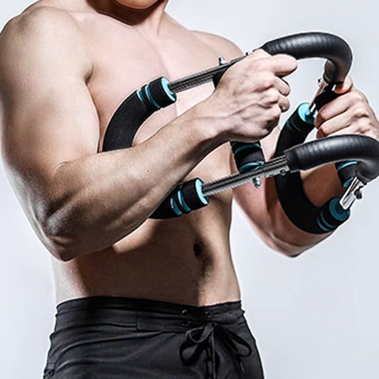 Adjustable U-Shaped Arm Exerciser With Foam Handle Spring Workout Bar Forearm Triceps Chest Expander Portable Fitness Equipment