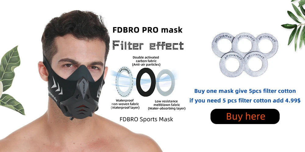FDBRO Sports Training Mask – Cardio & Fitness Endurance
