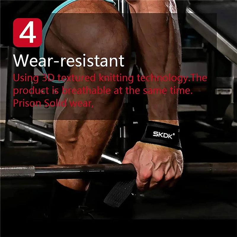 Weightlifting Wrist Straps Strength Training Booster Belt Adjustable Non-slip Gym Fitness Lifting Strap Wrist Support Grip Band