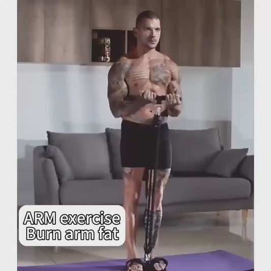 Pedal Resistance Band with Foam Handles – Full-Body Fitness & Stretch Trainer